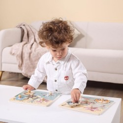 Drevené vkladacie puzzle zvieratá Viga multicolor #3