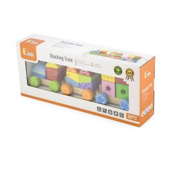Drevený vlak s kockami Viga farebný multicolor #1