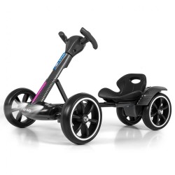 Elektrická motokára  s diaľkovým ovládaním a LED efektmi GOKART BOLT Milly Mally black Čierna