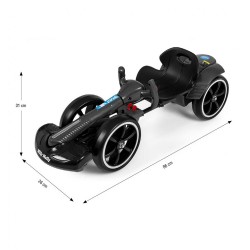 Elektrická motokára  s diaľkovým ovládaním a LED efektmi GOKART BOLT Milly Mally black Čierna #7