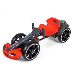 Elektrická motokára  s diaľkovým ovládaním a LED efektmi GOKART BOLT Milly Mally red Červená #6
