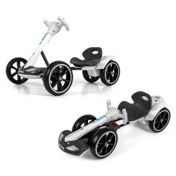 Elektrická motokára  s diaľkovým ovládaním a LED efektmi GOKART BOLT Milly Mally white biela #9