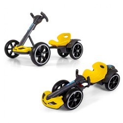 Elektrická motokára  s diaľkovým ovládaním a LED efektmi GOKART BOLT Milly Mally yellow Žltá #9