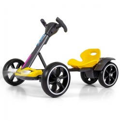 Elektrická motokára  s diaľkovým ovládaním a LED efektmi GOKART BOLT Milly Mally yellow Žltá