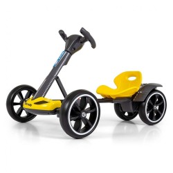 Elektrická motokára  s diaľkovým ovládaním a LED efektmi GOKART BOLT Milly Mally yellow Žltá #1