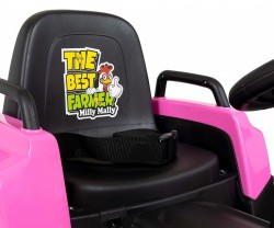 Elektrický traktor Milly Mally Rolly pink ružová #4