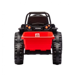 Elektrický traktor s prívesom Milly Mally Farmer červený #2