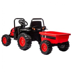 Elektrický traktor s prívesom Milly Mally Farmer červený #3