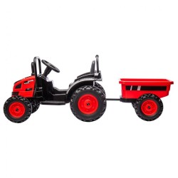 Elektrický traktor s prívesom Milly Mally Farmer červený #4