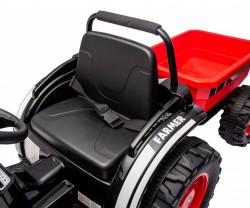 Elektrický traktor s prívesom Milly Mally Farmer červený #7