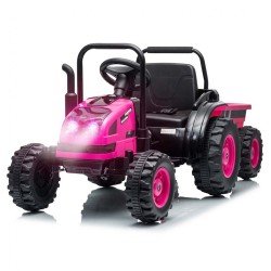 Elektrický traktor s prívesom Milly Mally Farmer ružová