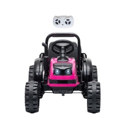 Elektrický traktor s prívesom Milly Mally Farmer ružová #1