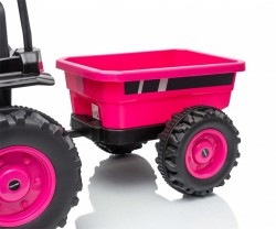 Elektrický traktor s prívesom Milly Mally Farmer ružová #5