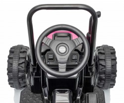 Elektrický traktor s prívesom Milly Mally Farmer ružová #8