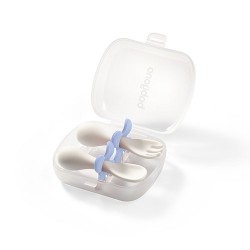Ergonomický príbor pre deti Baby Ono bielomodrý podľa obrázku #1