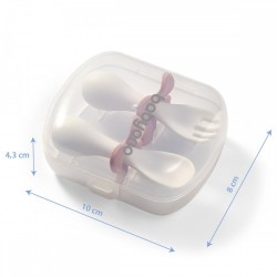 Ergonomický príbor pre deti Baby Ono bielomodrý podľa obrázku #2