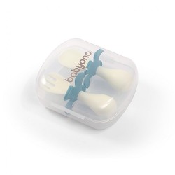Ergonomický príbor pre deti Baby Ono modrozelený (poškodený obal) podľa obrázku #1