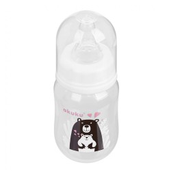 Fľaša s obrázkom Akuku 125 ml medveď biela #1