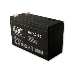Gélový akumulátor VRLA MB 7,2-12 MB 7.2-12 bezúdržbový Čierna #1