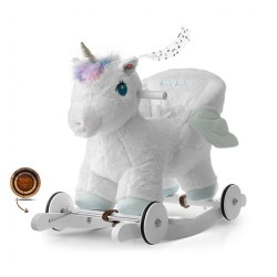 Hojdací koník s melódiou a kolieskami Milly Mally Polly Jednorožec biela #9