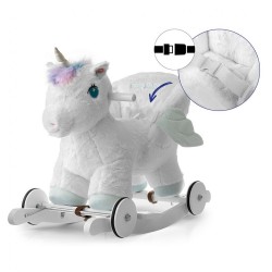 Hojdací koník s melódiou a kolieskami Milly Mally Polly Jednorožec biela #4