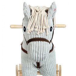 Hojdací koník s melódiou a kolieskami PlayTo sivá #3