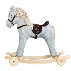 Hojdací koník s melódiou a kolieskami PlayTo sivá #7