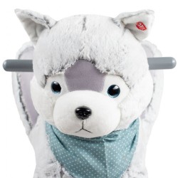 Hojdacia hračka s melódiou a kolieskami PlayTo husky sivá #2