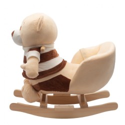 Hojdacia hračka s melódiou PlayTo medvedík pruhovaný SK+CZ hnedá #1