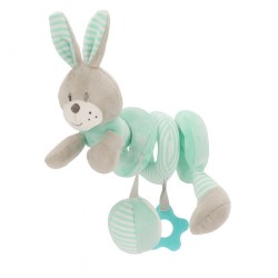 Hračka na postieľku Špirála Baby Mix králik mätový zelená