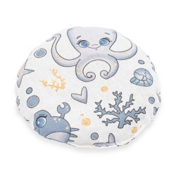 Hrejúci a chladiaci vankúšik Termofor s višňovými peckami New Baby BASIC blue multicolor