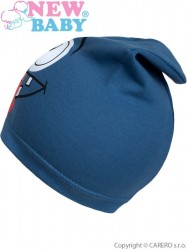 Jarná detská čiapočka New Baby smejko modrá #1