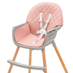 Jedálenská stolička Baby Mix Freja wooden dusty pink ružová #1