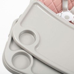 Jedálenská stolička Baby Mix Freja wooden dusty pink ružová #3