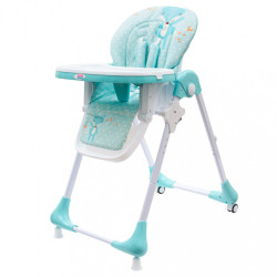 Jedálenská stolička NEW BABY Minty Fox - ekokoža a vložka pre bábätká zelená #1