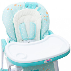 Jedálenská stolička NEW BABY Minty Fox - ekokoža a vložka pre bábätká zelená #2