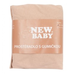 Jersey prestieradlo do postieľky New Baby 120x60 béžové #1