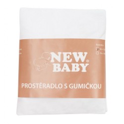 Jersey prestieradlo do postieľky New Baby 120x60 biele #1