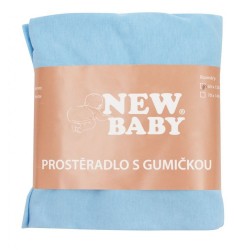 Jersey prestieradlo do postieľky New Baby 120x60 modré #1