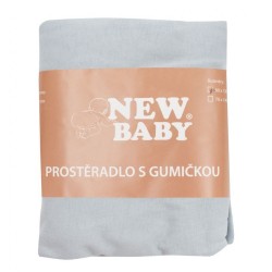 Jersey prestieradlo do postieľky New Baby 120x60 sivé #1