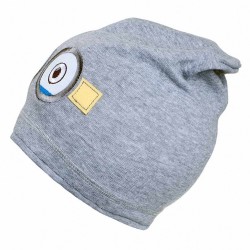 Jesenná detská čiapočka New Baby mimoň sivá #1