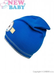 Jesenná detská čiapočka New Baby mimoň tmavo modrá #1