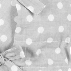 Klasická šnurovacia zavinovačka New Baby sivá s bodkami #1