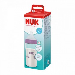 Kojenecká fľaša NUK Perfect Match s kontrolou teploty Hippo 260 ml fialová #1