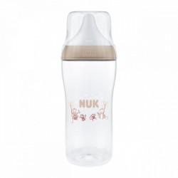 Kojenecká fľaša NUK Perfect Match s kontrolou teploty XL Monkey 360 ml béžová
