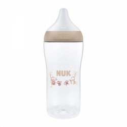 Kojenecká fľaša NUK Perfect Match s kontrolou teploty XL Monkey 360 ml béžová #1