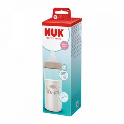 Kojenecká fľaša NUK Perfect Match s kontrolou teploty XL Monkey 360 ml béžová #2