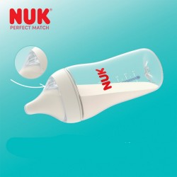 Kojenecká fľaša NUK Perfect Match s kontrolou teploty XL Monkey 360 ml béžová #3
