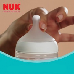 Kojenecká fľaša NUK Perfect Match s kontrolou teploty XL Monkey 360 ml béžová #4