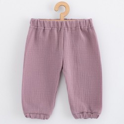 Kojenecká mušelínová súprava tričko a nohavice New Baby lavender fialová #1